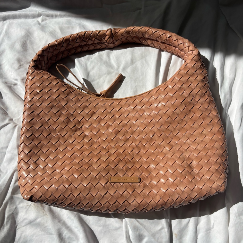 Loeffler Randall Tan Woven Hobo Bag